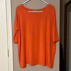 Piko 1988 3/4 sleeve orange top